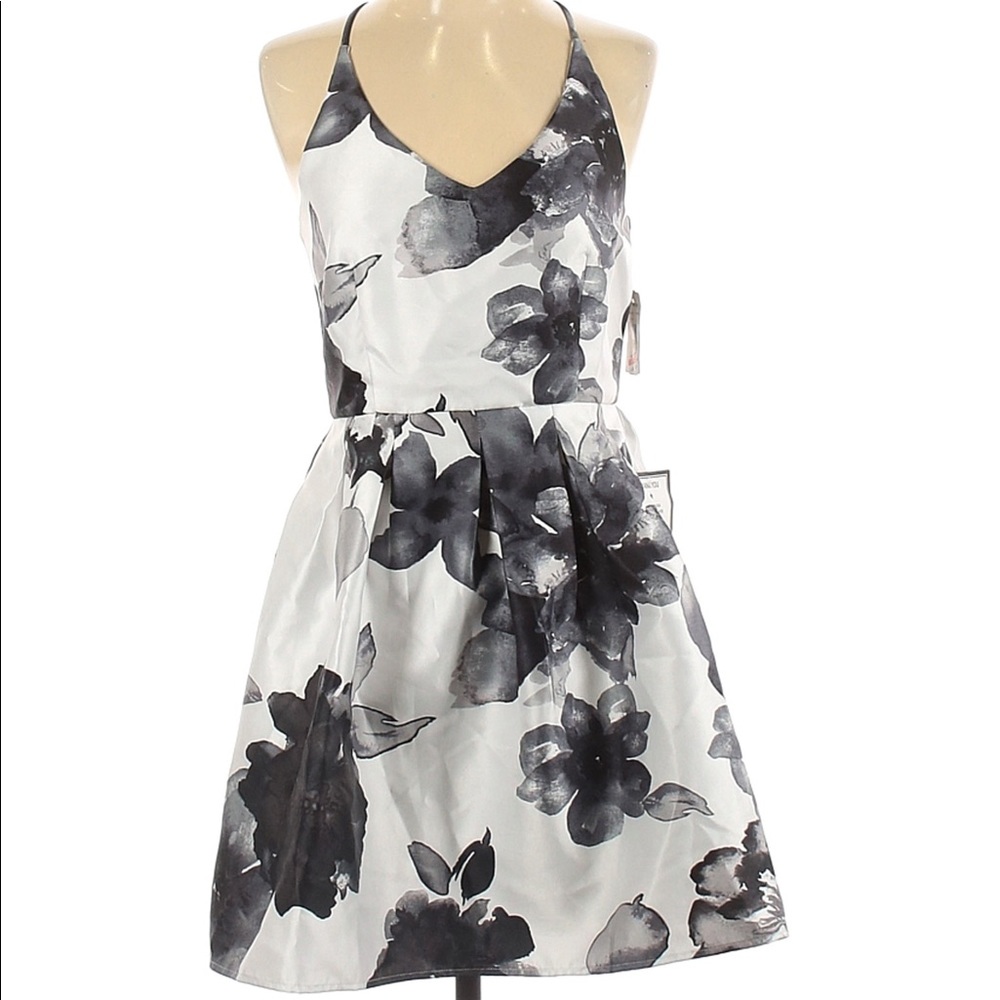 Floral Print Homecoming Dress